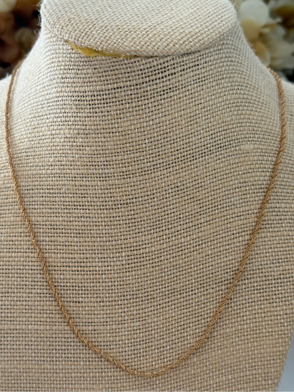 Delicate Gold Rope Chain Necklace
